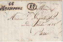 LAC 66 Massevaux + T13 Belfort - 25 Juil 1834 - "Forges D'Oberbruck" - Pr Paris - Signé Pothion - TB - 1801-1848: Precursors XIX