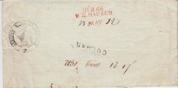 LAC DEB.66.MULHAUSEN (Rge) + DEB 66 COLMAR - S/pli De PARIS (Ministère De La Guerre) - Mai 1812 - B/TB - Cartas & Documentos