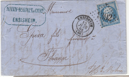 LAC N°22 - GC 1392 - T15 Ensisheim - 1864 - Pr Thann - TB - Lettres & Documents