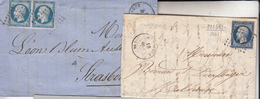 LAC N°22 - T15 - Kaysersberg - S/2 Plis Datés 1864, 1866 - TB - Covers & Documents