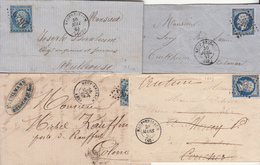 LAC 3 Plis Neuf Brisach - Datés 1857, 1863, 1868 - TB - Lettres & Documents