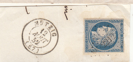 F N°4b - Bleu Foncé - Obl PC 2212 - T15 MUTZIG - 12/08/52 - TB - Lettres & Documents
