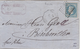 LAC N°29 - GC 3465 + Erstein Bale ST (1870) - B/TB - Covers & Documents