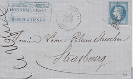LSC N°29 - GC 3465 + Haguenau WIS ST 2° - (1869) - TB - Lettres & Documents