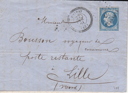 LAC N°14 - PC 4030 (faible) + T22 Fouday - 22/10/61 - TB - Lettres & Documents