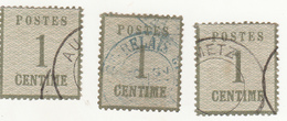 O N°1 (x3) - Dt Obl. Feldpost Relais N°12 En Bleu - B/TB - Altri & Non Classificati