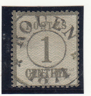 O N°1 - Obl. Rouen 1871 - Cachet Provisoire - TB - Andere & Zonder Classificatie