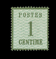 * N°1b - 1c Vert Bronze - Burelage Renversé - TB - Other & Unclassified