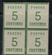 * N°4 - 5c Vert - Bloc De 4 -TB - Other & Unclassified