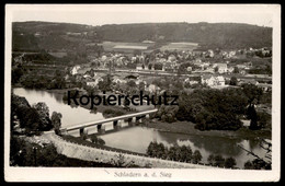 ALTE POSTKARTE SCHLADERN AN DER SIEG 1937 WINDECK PANORAMA MIT BAHNHOF Gesamtansicht Station Ansichtskarte AK Postcard - Windeck