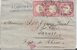 LAC N°16 (x3) - Obl. T118 III - Mulhausen I Els - 13/4/73 - Pr Tarare (Rhône) - TB - Lettres & Documents