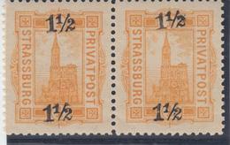 ** N°8 - 1½ S/1p Jaune-orange - En Paire (variété De Surch.) - TB - Cartas & Documentos