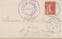 L N°147 - Obl. Càd Massevaux Alsace - 6/5/15 + Cachet Mairie Dolleren - TB - Cartas & Documentos