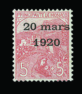 ** N°43 - 5F+5F Rose S/verdâtre - Signé Adam Et Marchand - TB - ...-1885 Vorphilatelie