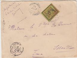 L N°5 - Obl. St Claude - 31/01/1889 - Pr Issoudun - Tarif Militaire - TB - Andere & Zonder Classificatie