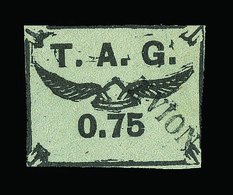 O PA N°10c - 75c Noir S/gris - Signé Calves - TB - Other & Unclassified