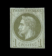 ** N°7a - 1c Vert Olive - Variété à La Cigarette - Signé Brun - TB - Águila Imperial