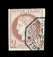 O N°15 - 2c Brun Rouge - Obl. Càd Oct. Bleu - Signé JF Brun - TB - Aquila Imperiale