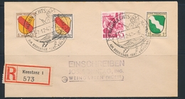 L BADE N°9 + Zone Française N°1, 4, 10 - S/L Rec De Konstanz - Du 7/12/47 - Càd Illustré "Weinhnachts Konstanz" - TB - Sonstige & Ohne Zuordnung