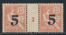 (*) N°34 - 5 S/15c - Paire Mill. 2 - TB - Other & Unclassified