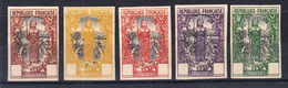 (*) N°33 - 5 Essais Sans Val Indiquée : Vert, Violet, Carmin, Jaune Orange Et Brun -  Centres Noirs - TB - Other & Unclassified