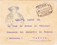 L Pli De LARACHE - 12/9/25 + Grd Cachet (B) Couronné - Pr Tanger - B/TB - Spanisch-Marokko