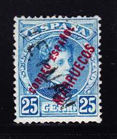 * N°24 - 25c Bleu - Signé Galvez - TB - Spaans-Marokko