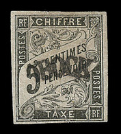 * TAXE  N°1 - 5c Noir - Inf. Craquelure Marge Inf. - TB - Sonstige & Ohne Zuordnung