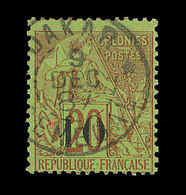 O N°4c - 10 S/20c Brique S/vert - Rare - TB - Andere & Zonder Classificatie