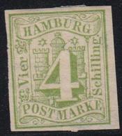 (*) N°5 - 4 Sh. Vert Jaune - TB - Hambourg