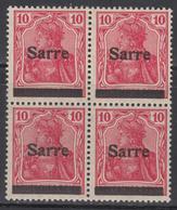 **/* N°6 (Mi N°6c) - 10pf Rouge Vif - Bloc De 4 - 1 Ex* - TB - Other & Unclassified