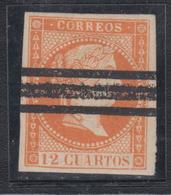 * N°44 - 12c Orange - Annulations Barres - TB - Ungebraucht