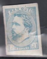 * N°1 - 1r Bleu Clair - Filet Voisin - Belles Marges - Tâché - Sinon TB - Carlistes