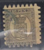 O N°7 - 10p. Noir S/chamois - 1 Dent Manquante - Used Stamps