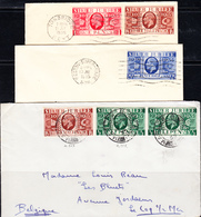 L N°201(x2), 203 - 202 + 203 - 204 = 3 Plis Obl. Diff. (Jubilé Georges V) - TB - Neufs