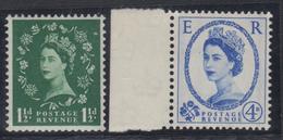 ** N°345 - 1½ Vert + N°349 - 4p Outrem.  - 2 Bdes Noires Au Verso - TB - Nuevos