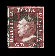 O N°24 - 50g Brun Rouge - Signé Leroy - TB - Sicile