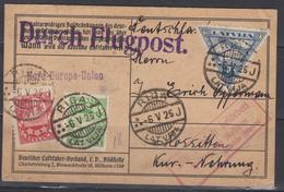 CP N°96, 98 + PA N°2 - Obl. Riga - 6/5/1925 - Pour Kossitten (Allemagne) - TB - Lettonie