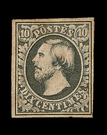 * N°1 - 10c Gris Noir - TB - 1852 Guglielmo III