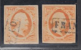 O N°3 (x2) Nuances  - Obl. Franco - Belles Marges   - TB - Unused Stamps