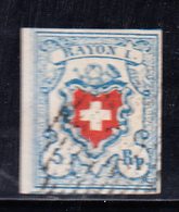 O N°17II - 5r Bleu Et Rouge - BDF à Gauche - TB - 1843-1852 Kantonalmarken Und Bundesmarken
