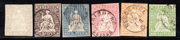 O N°21/26 (N°25/30) - N°21 (*) - Signé Brun - B/TB - 1843-1852 Federal & Cantonal Stamps