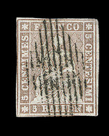 O N°22A2 - 5r Brun Gris - Papier Mince - TB - 1843-1852 Federale & Kantonnale Postzegels