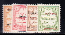 ** Taxe N°29/32 - Surch. Palestine Renversée - TB - Jordania