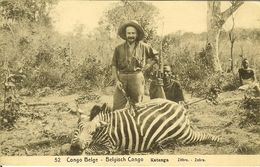 CP De CONGO BELGE - BELGISCHE CONGO : Katanga " Zèbre - Zebra " Surcharge De 15 Centimes   RR . - Ganzsachen