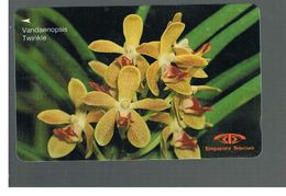 SINGAPORE -  1992 FLOWERS: ORCHID, VANDAENOPSIS TWINKLE     - USED -   RIF. 10410 - Fleurs