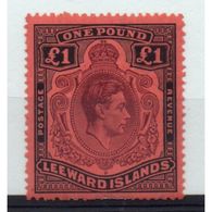 Leeward Islands £1 Brown Purple And Black/Salmon King George VI From The 1938 Definitive Set. - Leeward  Islands
