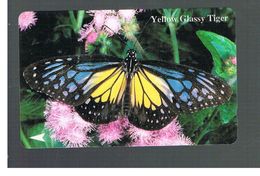 SINGAPORE -  1994   BUTTERFLIES: YELLOW GLASSY TIGER - USED -   RIF. 10413 - Vlinders