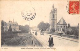 28-NOGENT-LE-ROTROU- EGLISE SAINT HILAIRE ET RUE DU PONT - Nogent Le Rotrou