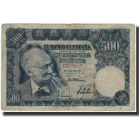 Billet, Espagne, 500 Pesetas, 1951-11-15, KM:142a, B+ - 500 Peseten